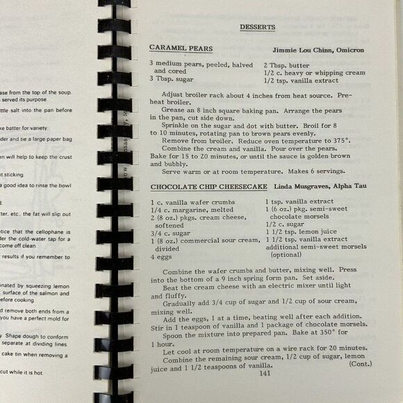 Missouri Alpha Delta Kappa ADK Cookbook Culinary Treasures Women Educators 1988 - Picture 10 of 11